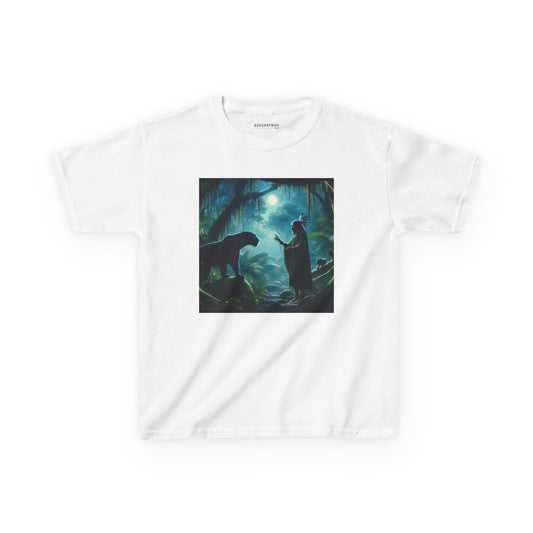 T-Shirt | Koszulka dziecięca | Ciężka bawełna | Mistyczny szamanizm | Spotkanie dzikości
