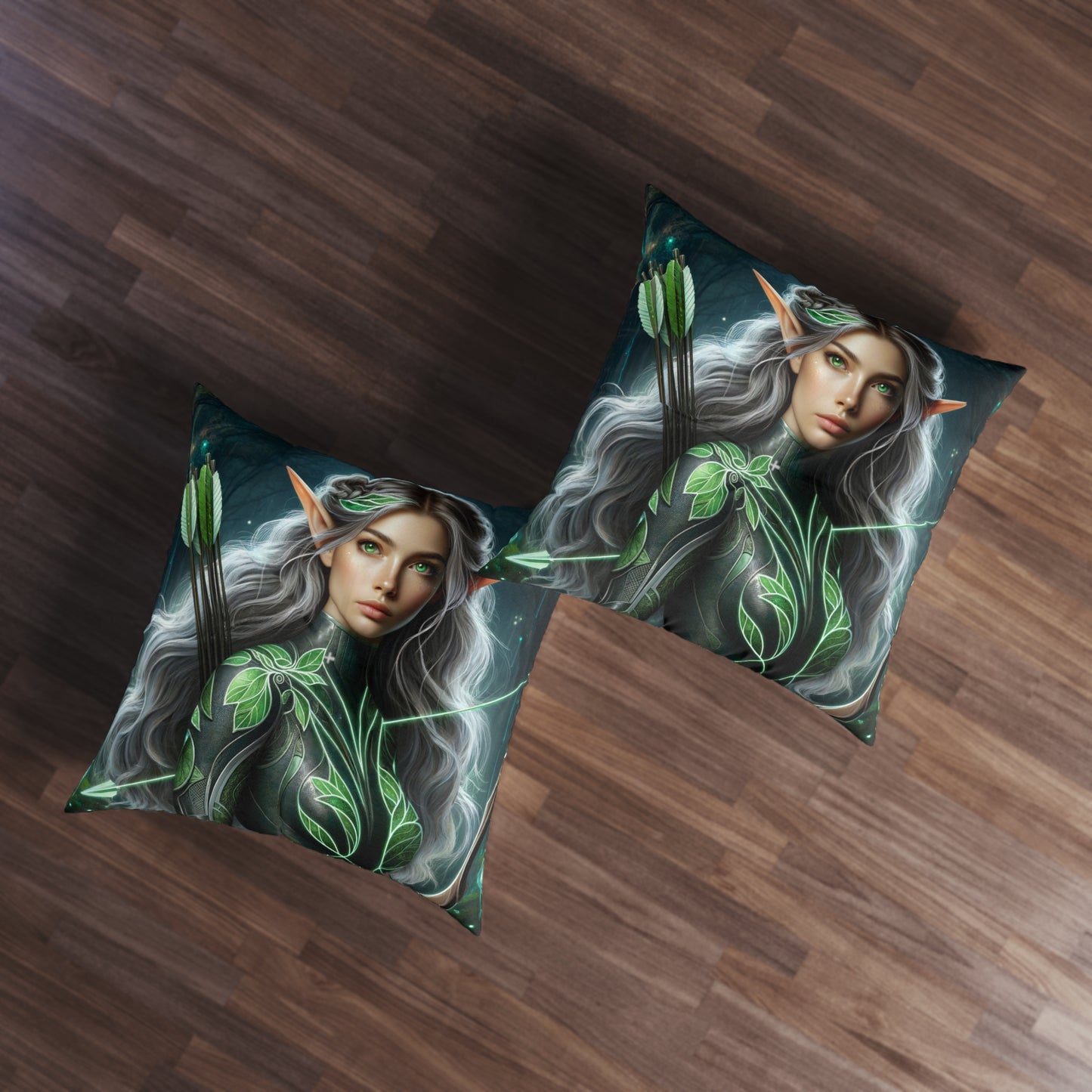 تکیہ | فرش کا تکیہ | ٹفٹڈ | مربع | جنگلی الف آرچر | فینٹسی آرٹ