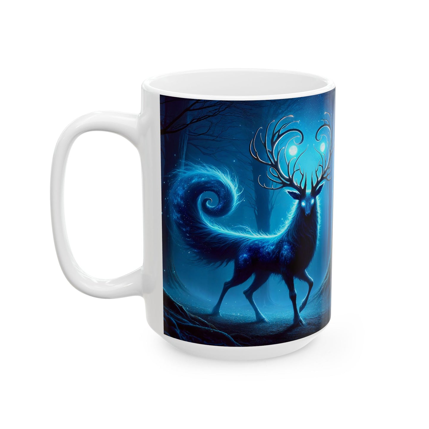 مگ | سیرامک | سفید | جادوئی روح ہرن | نیلا وحشی