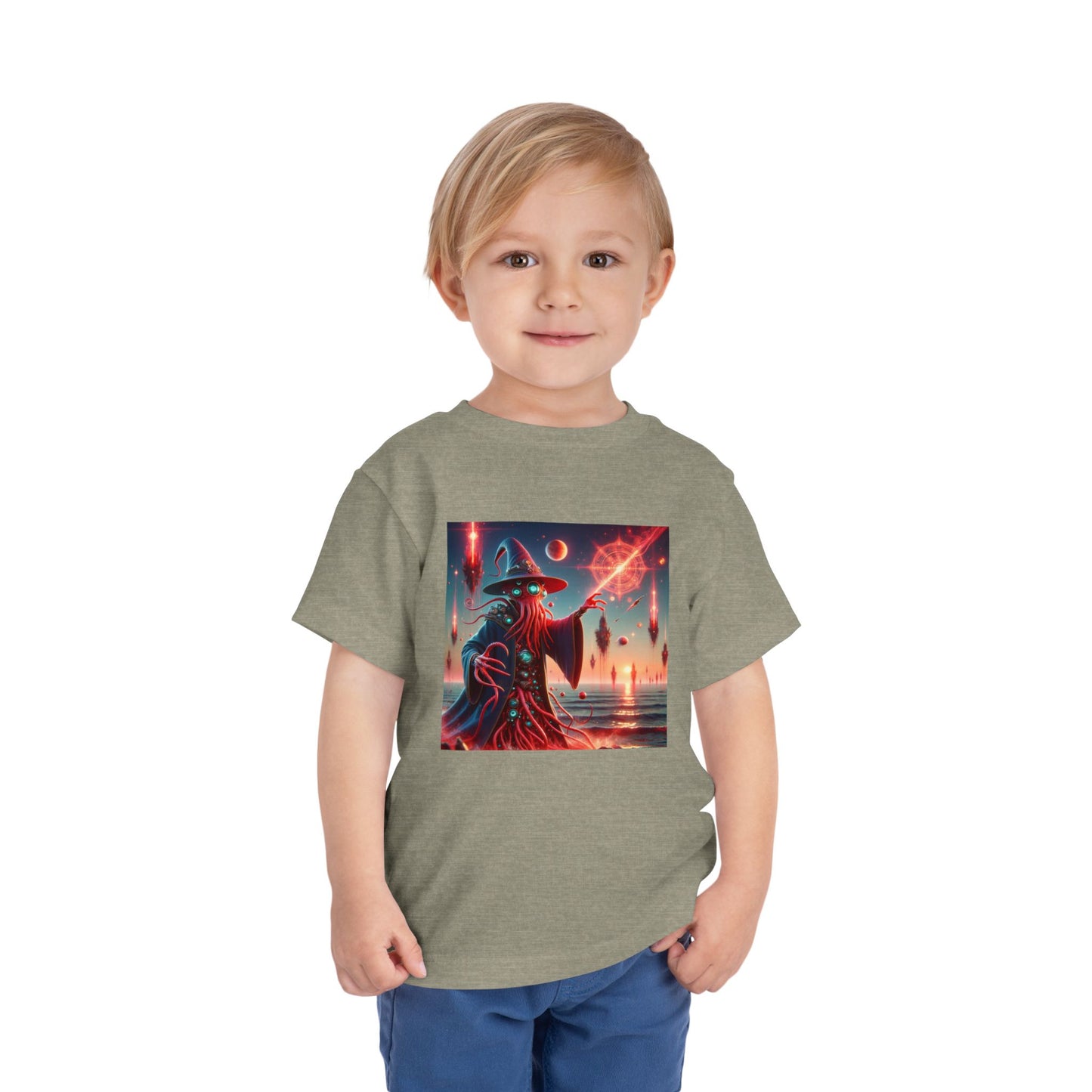 Camiseta | Camiseta para niños pequeños | Manga corta | Horror Cósmico | Mago Lovecraftiano