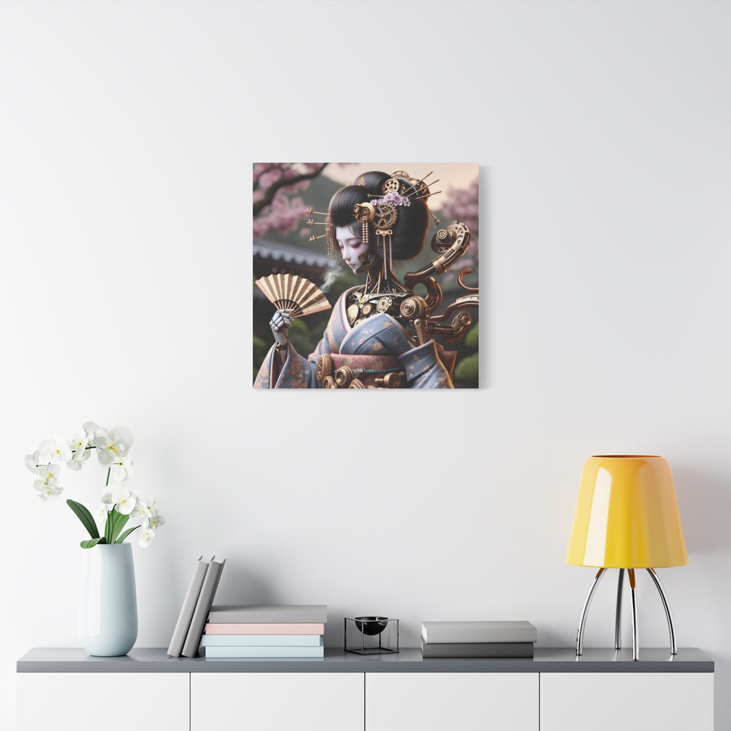 Canvas | Mat | Steampunk | Cyberpunk | Geisha Robot