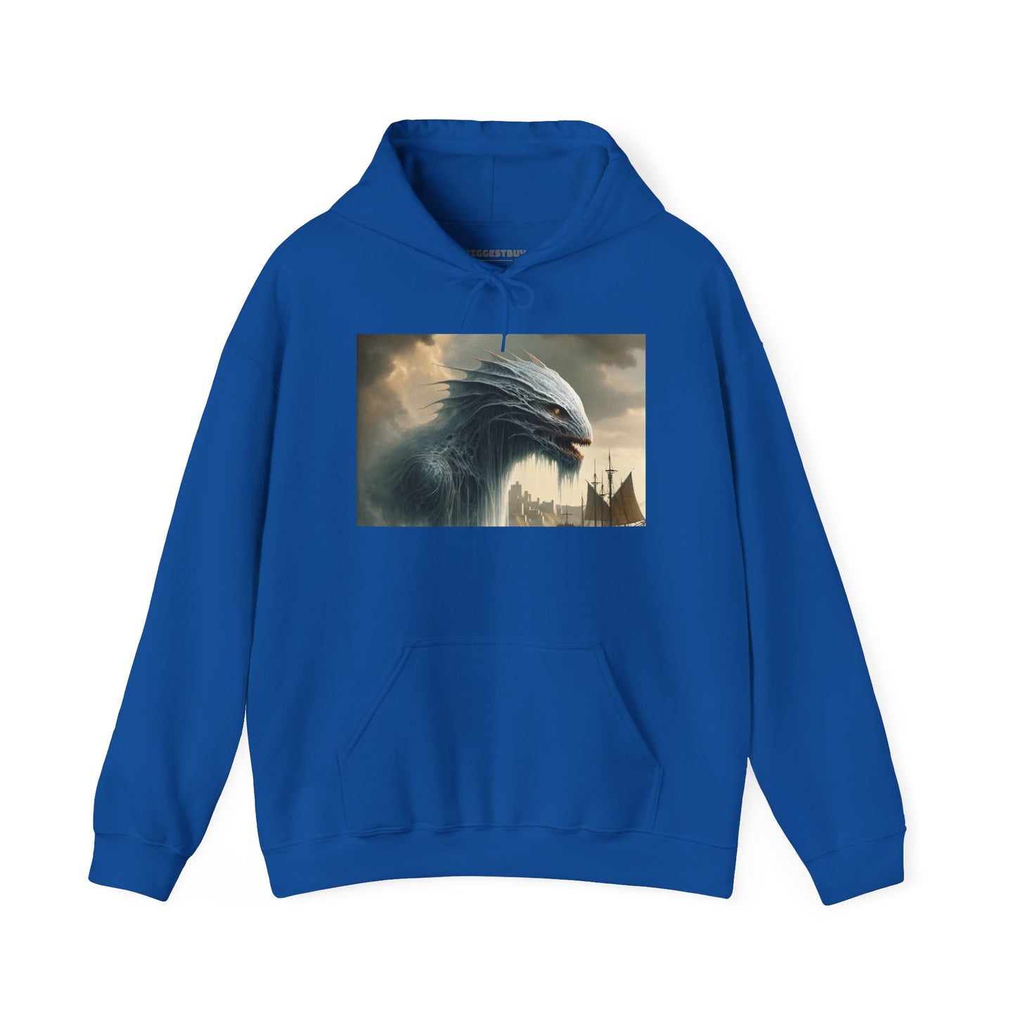 Felpa con cappuccio | Unisex | Felpa con cappuccio | Misto pesante | Mitologia Nordica | Jörmungandr | Serpente Marino
