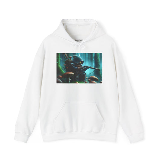 Hoodie | Unisex | Sweatshirt met capuchon | Zware kwaliteit | Myconomantiek | Bosgeest-wachter