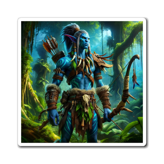 Magnet | Vinyl | Tribal Fantasy | Wood Elf Warrior