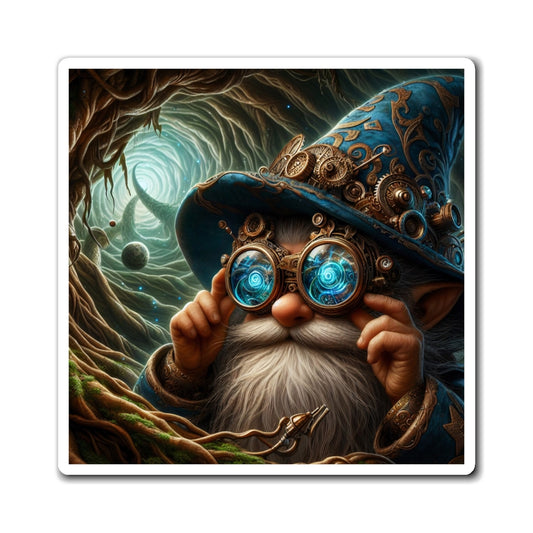 Mıknatıs | Vinil | Steampunk Fantezi | Cüce Büyücü | Portre