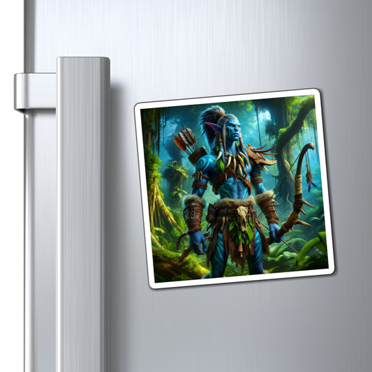 Magnet | Vinyl | Tribal Fantasy | Wood Elf Warrior
