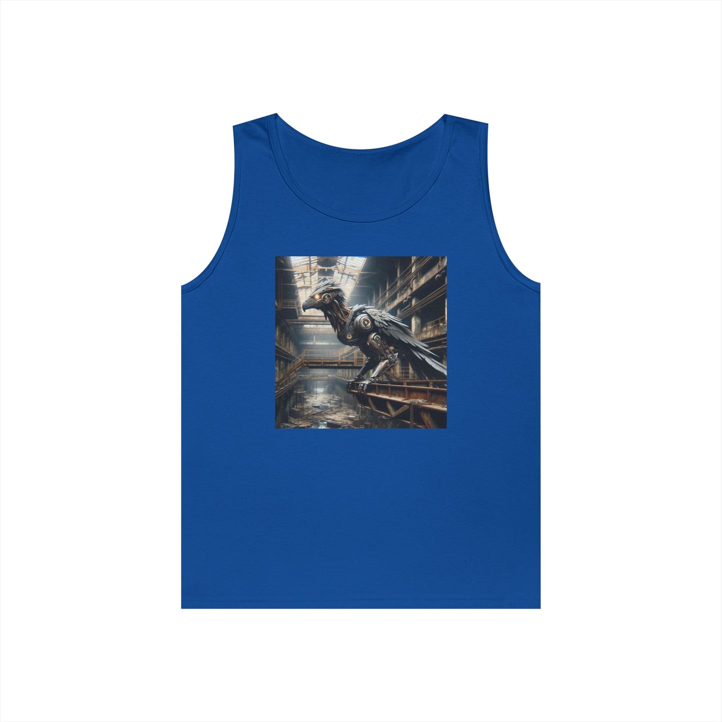 Camiseta de tirantes | Unisex | Algodón grueso | Steampunk Distópico | Cuervo Mecánico