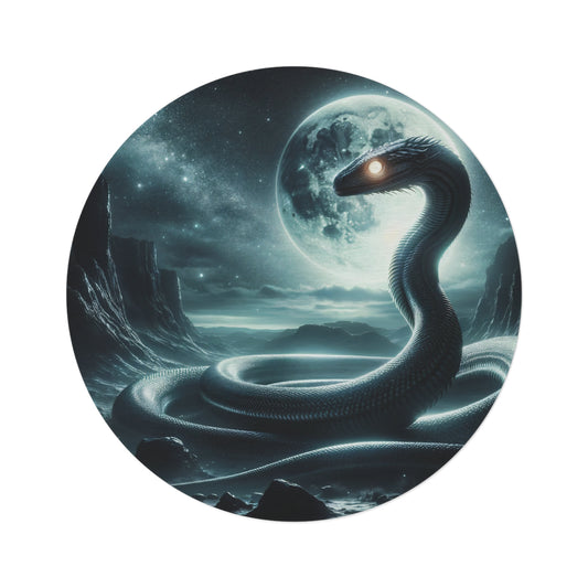 Vloerkleed | Rond | Noorse Mythologie | Jörmungandr | Zeeslang