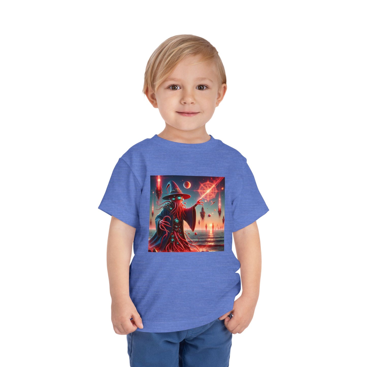 Camiseta | Camiseta para niños pequeños | Manga corta | Horror Cósmico | Mago Lovecraftiano