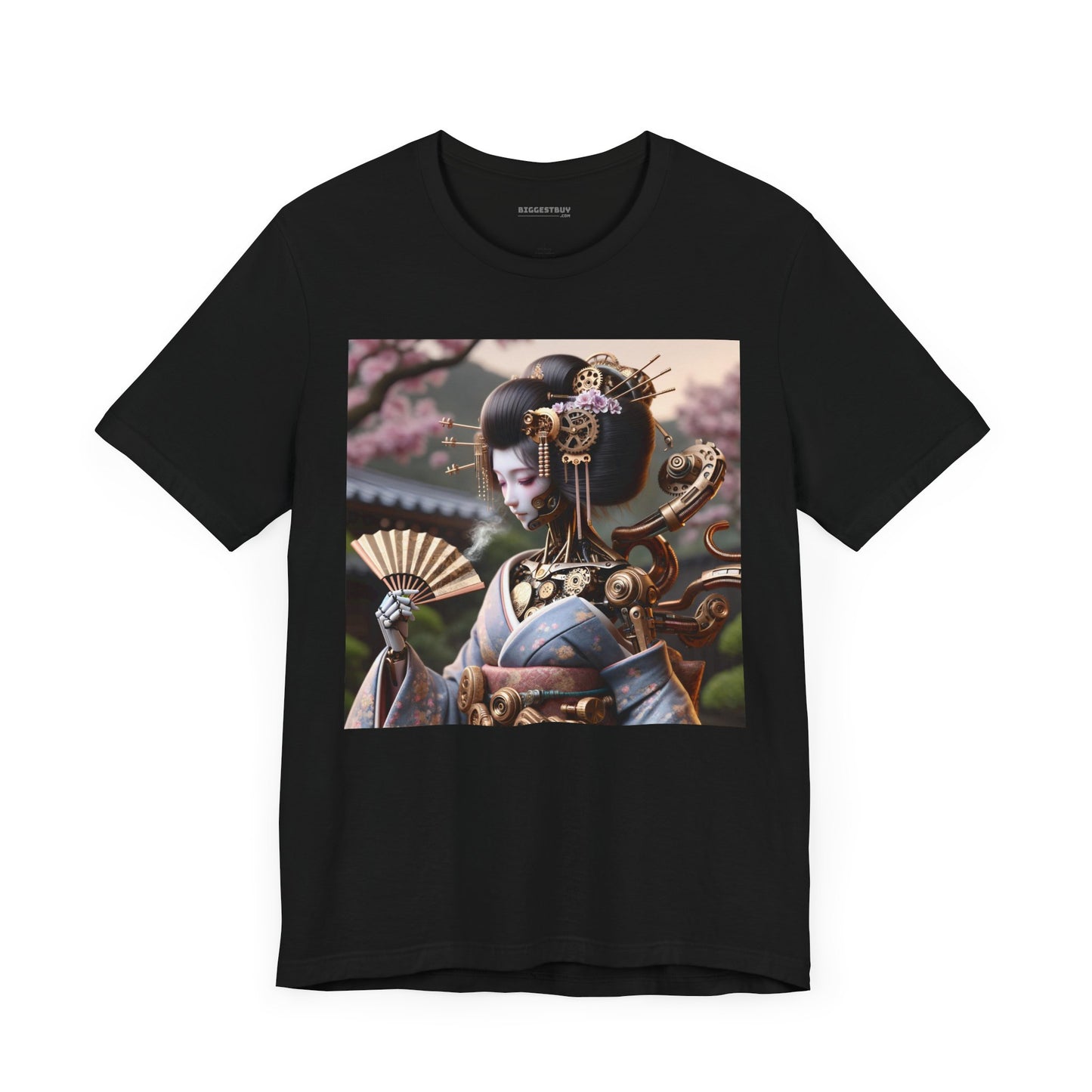 Tシャツ | ユニセックス | ジャージーTシャツ | 半袖 | スチームパンク | サイバーギーシャ | ロボット芸者