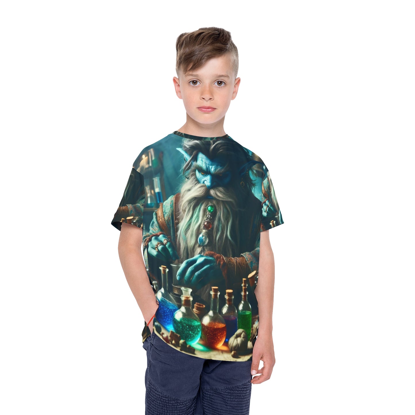 Maglia sportiva | Bambini | Alchimia Mistica | Djinn Blu