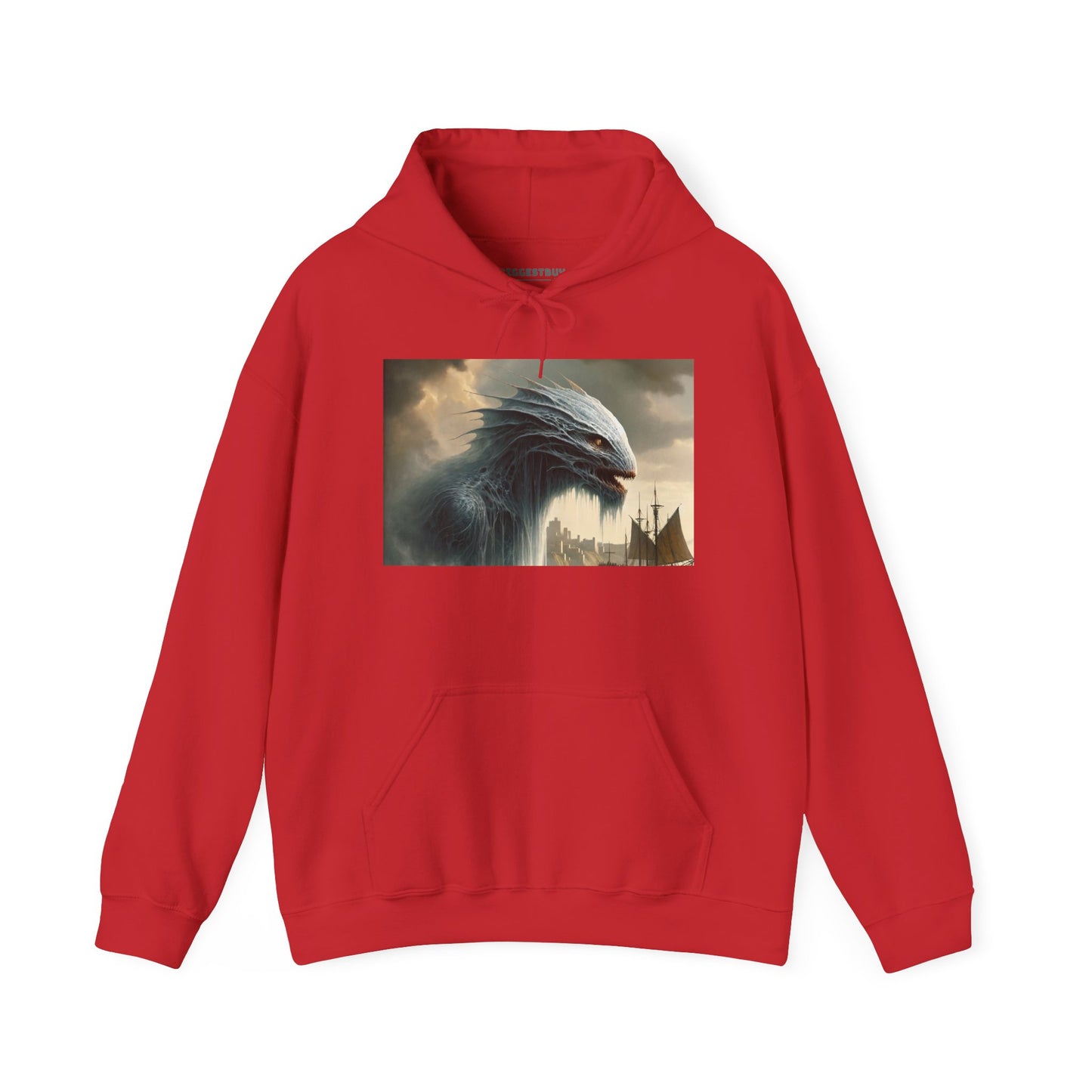 Felpa con cappuccio | Unisex | Felpa con cappuccio | Misto pesante | Mitologia Nordica | Jörmungandr | Serpente Marino