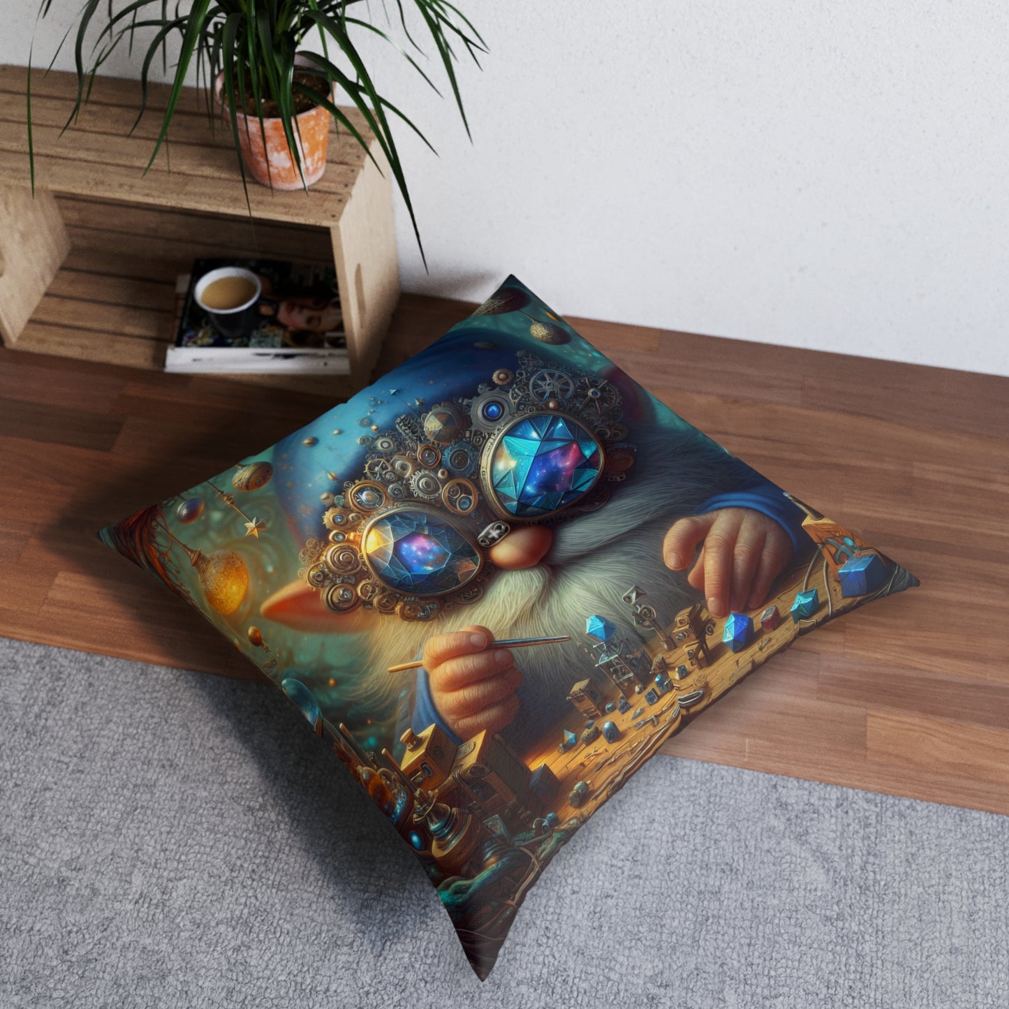 تکیہ | فرش کا تکیہ | ٹفٹڈ | مربع | شمالی افسانہ | ٹومٹے روایت | کاریگر گنوم