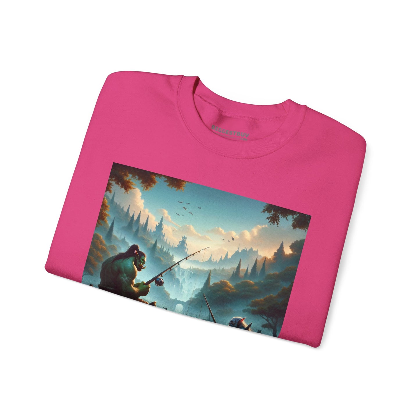 Bluza dresowa | Unisex | Okrągły dekolt | Gruba mieszanka | Fantasy międzyrasowe | Orc i krasnolud