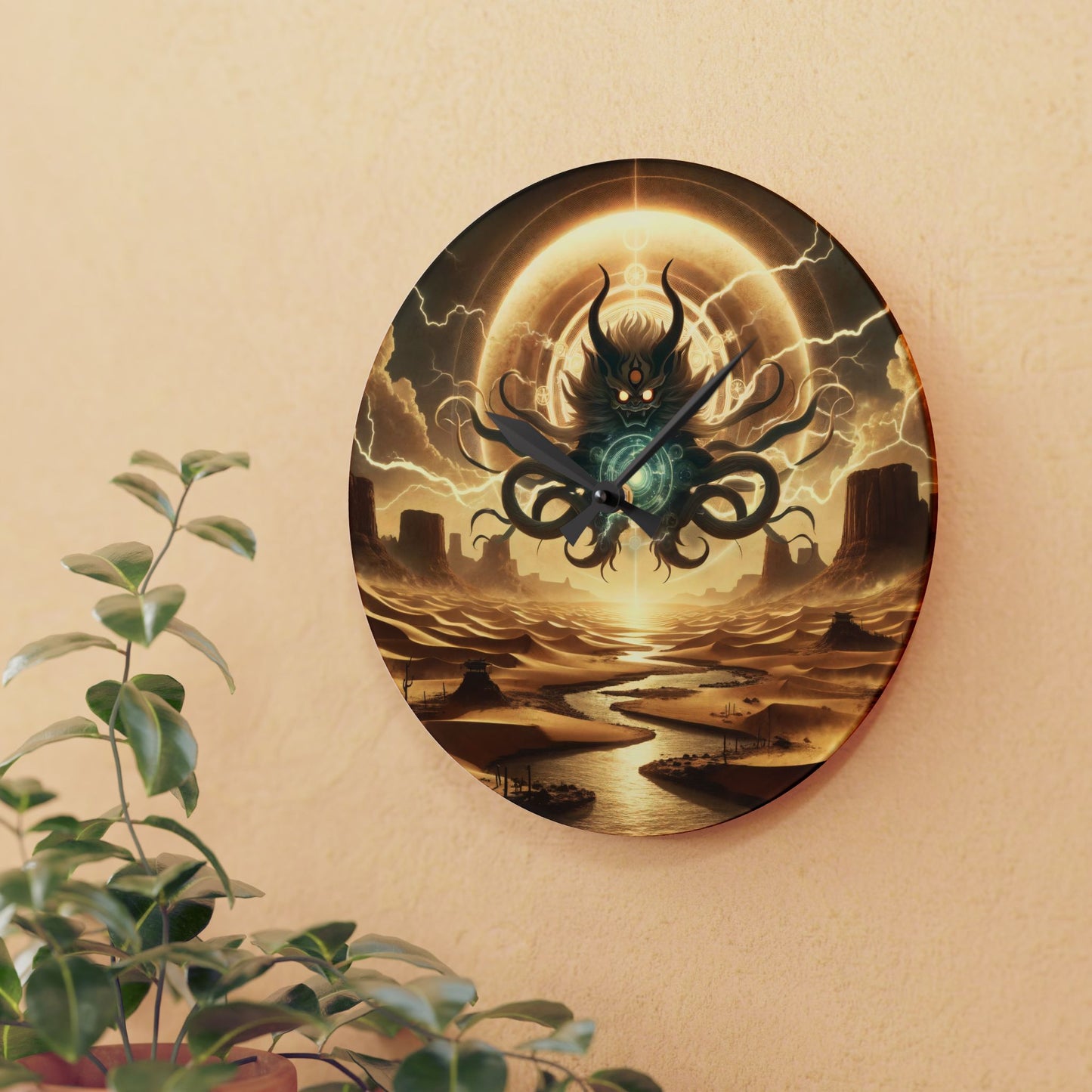 Reloj de pared | Acrílico | Redondo o cuadrado | Horror Cósmico | Entidad Lovecraftiana | Caos