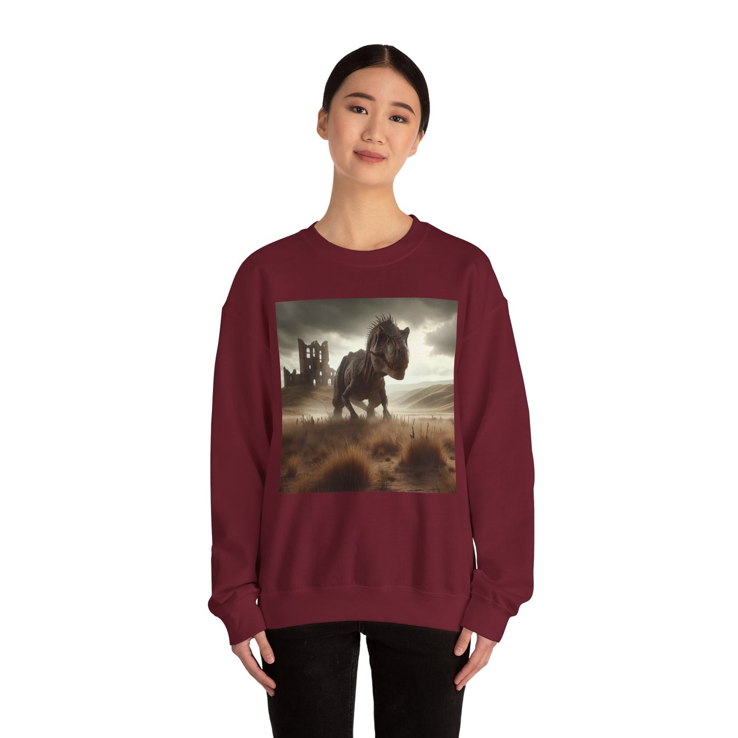Felpa | Unisex | Girocollo | Misto pesante | Paleofinzione | Dinosauri Preistorici | T-Rex