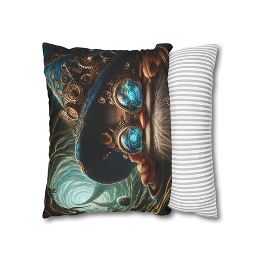 غطاء وسادة | مربع | قماش بوليستر | خيال الفوارتاليم | ساحر القزم