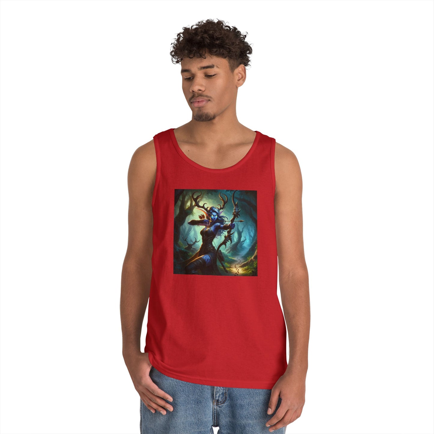 Canotta | Unisex | Cotone pesante | Fantasy Silvano | Arciere Mistico