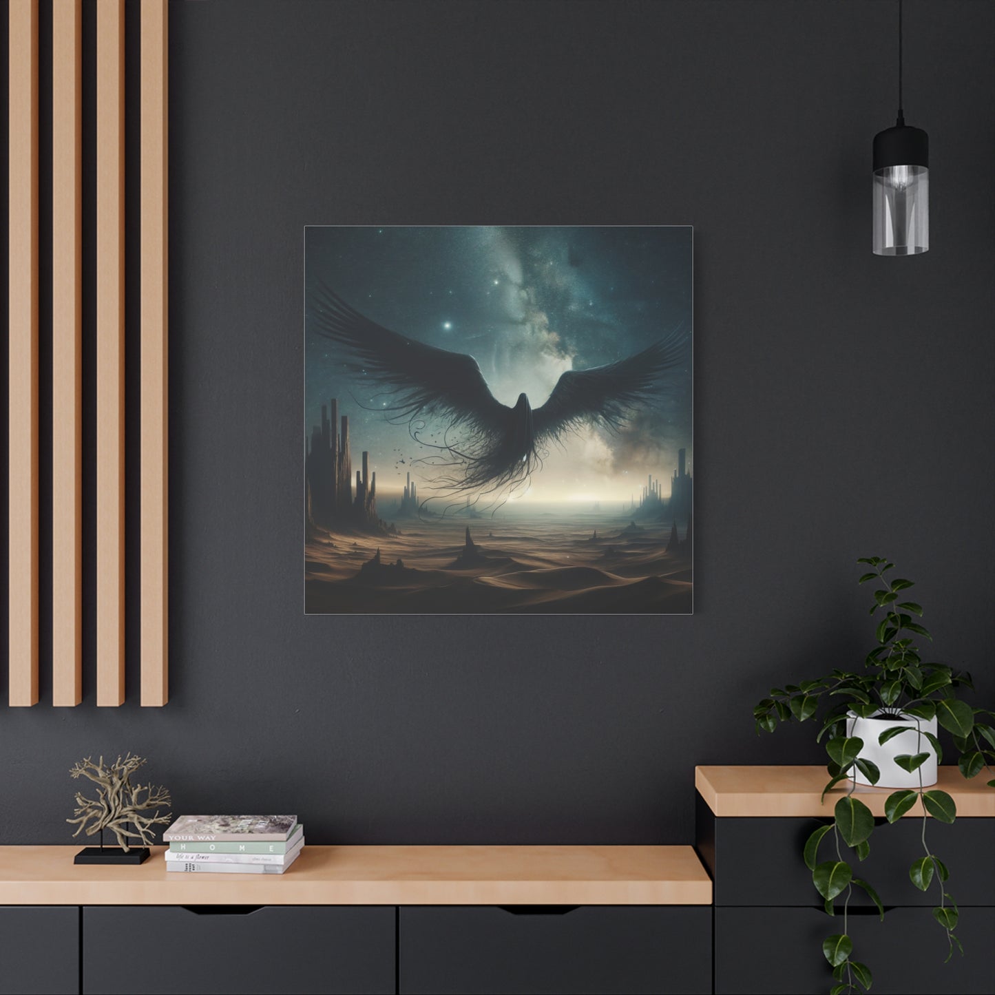Płótno | Matowy | Kosmiczny Kruk | Mroczna Fantazja