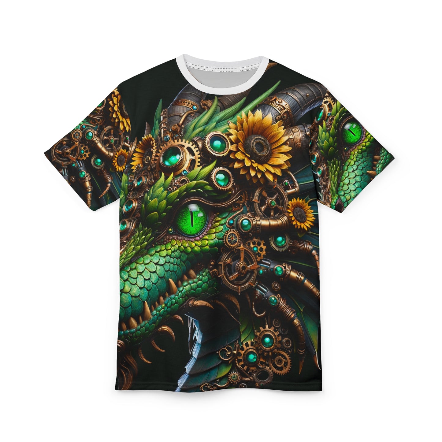 Tシャツ | 全面プリント | ユニセックスTシャツ | スチームパンク | メカニカルファンタジー | ドラゴン