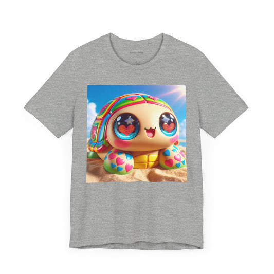 เสื้อยืด | ยูนิเซ็กส์ | เสื้อยืดเจอร์ซีย์ | แขนสั้น | คาวาอิิ | เต่าทะเลการ์ตูน | ของเล่น