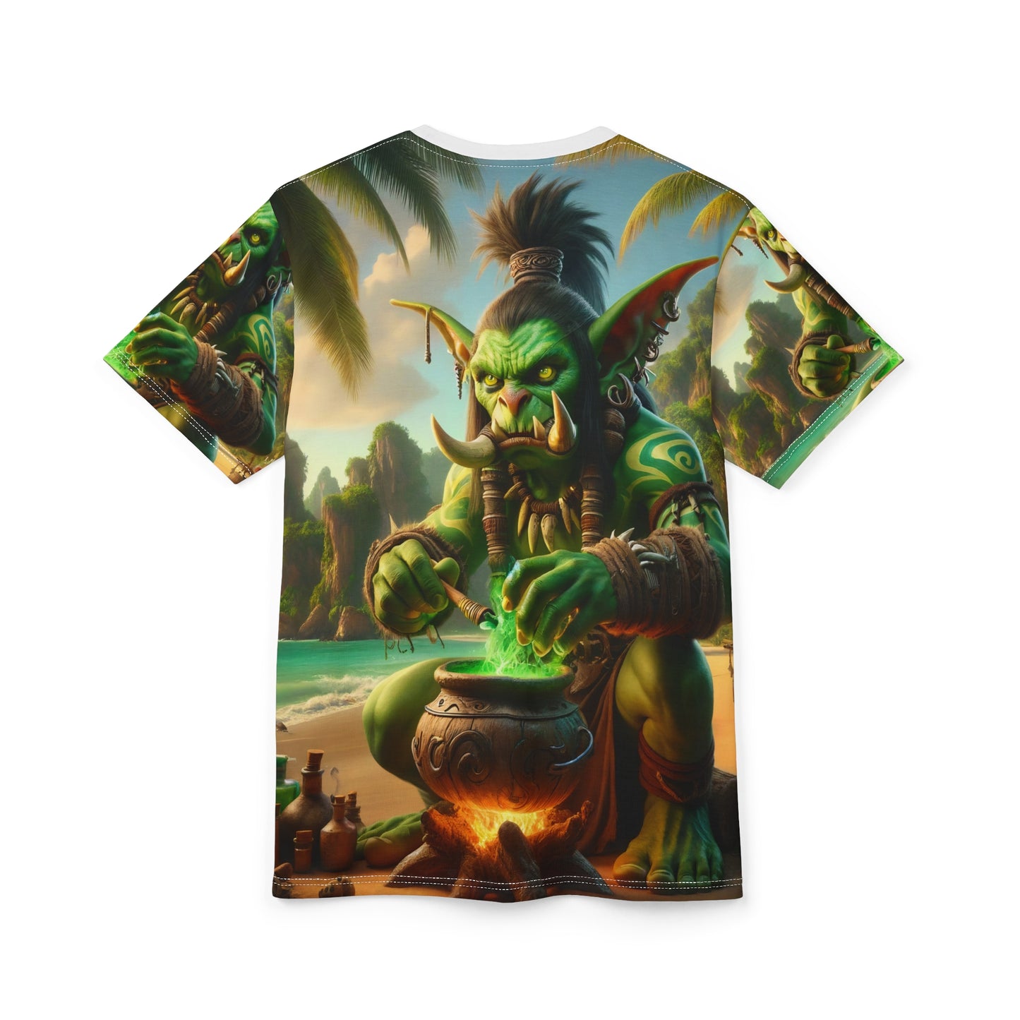 Tシャツ | 全面プリント | ユニセックスTシャツ | シャーマン魔法 | トロピカルオーク | 魔法の薬
