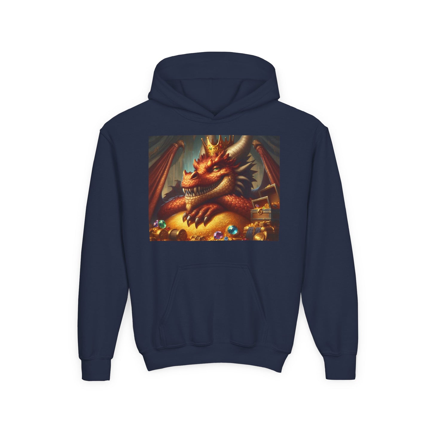 Bluza dresowa | Młodzieżowa | Z kapturem | Gruba mieszanka | Nordycka Mitologia | Fafnir | Smok