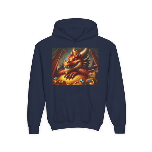 Sweat-shirt | Jeune | À capuche | Mélange épais | Mythologie nordique | Fafnir | Dragon