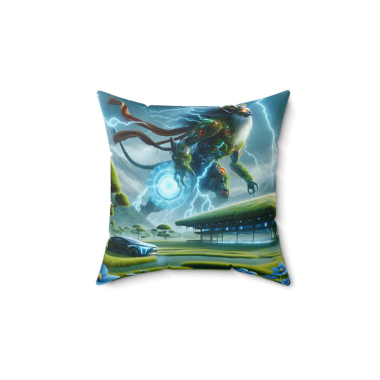 Pillow | Polyester | Square | Techno-Fantasy | Electric Kirin