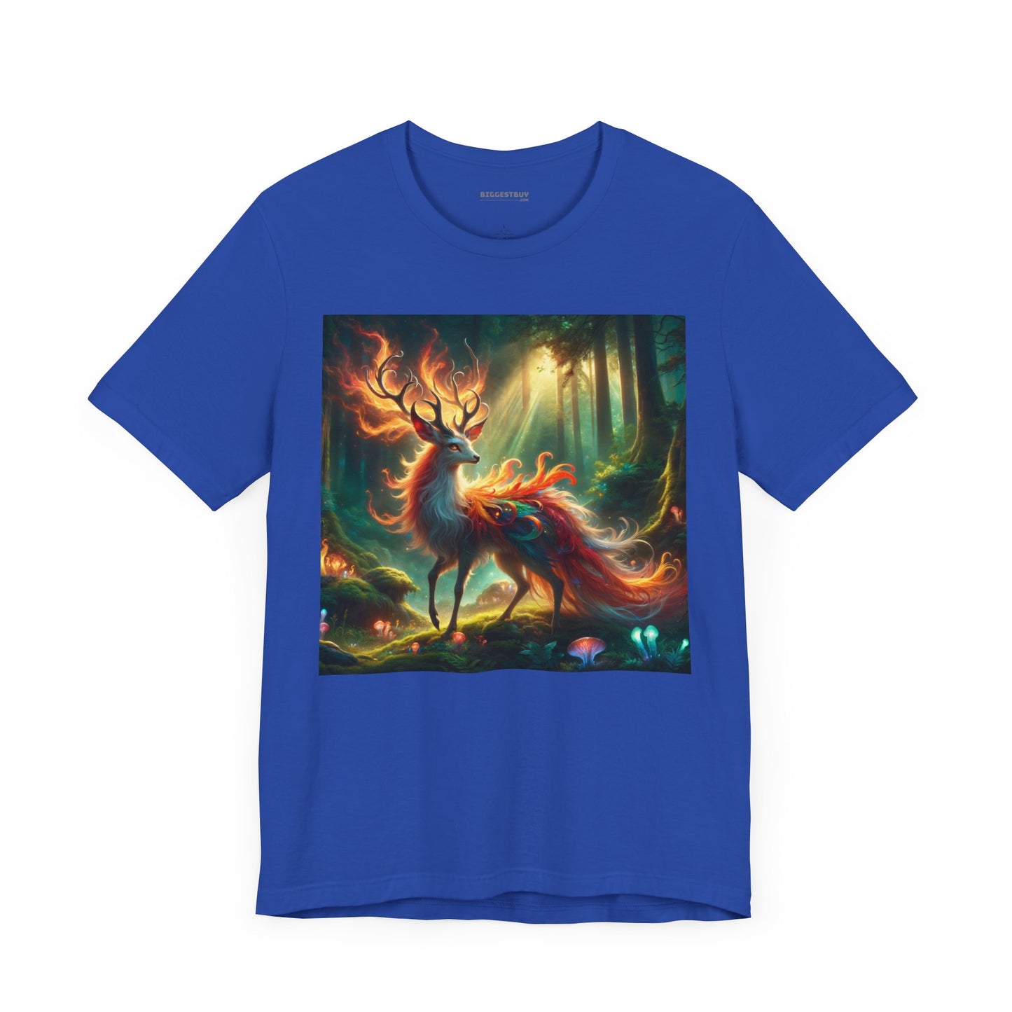 T-shirt | Unisex | Maglietta in jersey | Manica corta | Mitologia Fantastica | Cervo di Fuoco