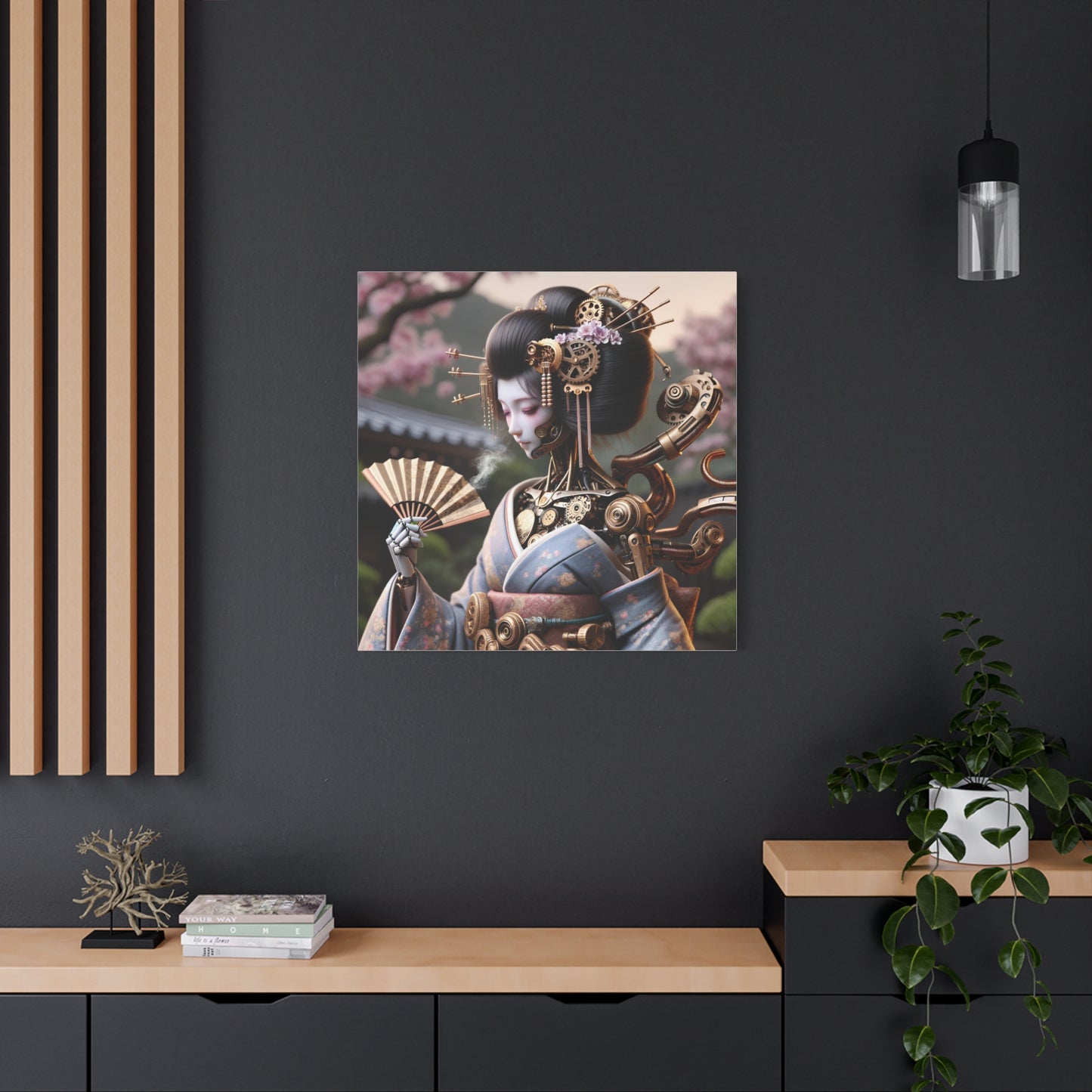 Canvas | Mat | Steampunk | Cyberpunk | Geisha Robot