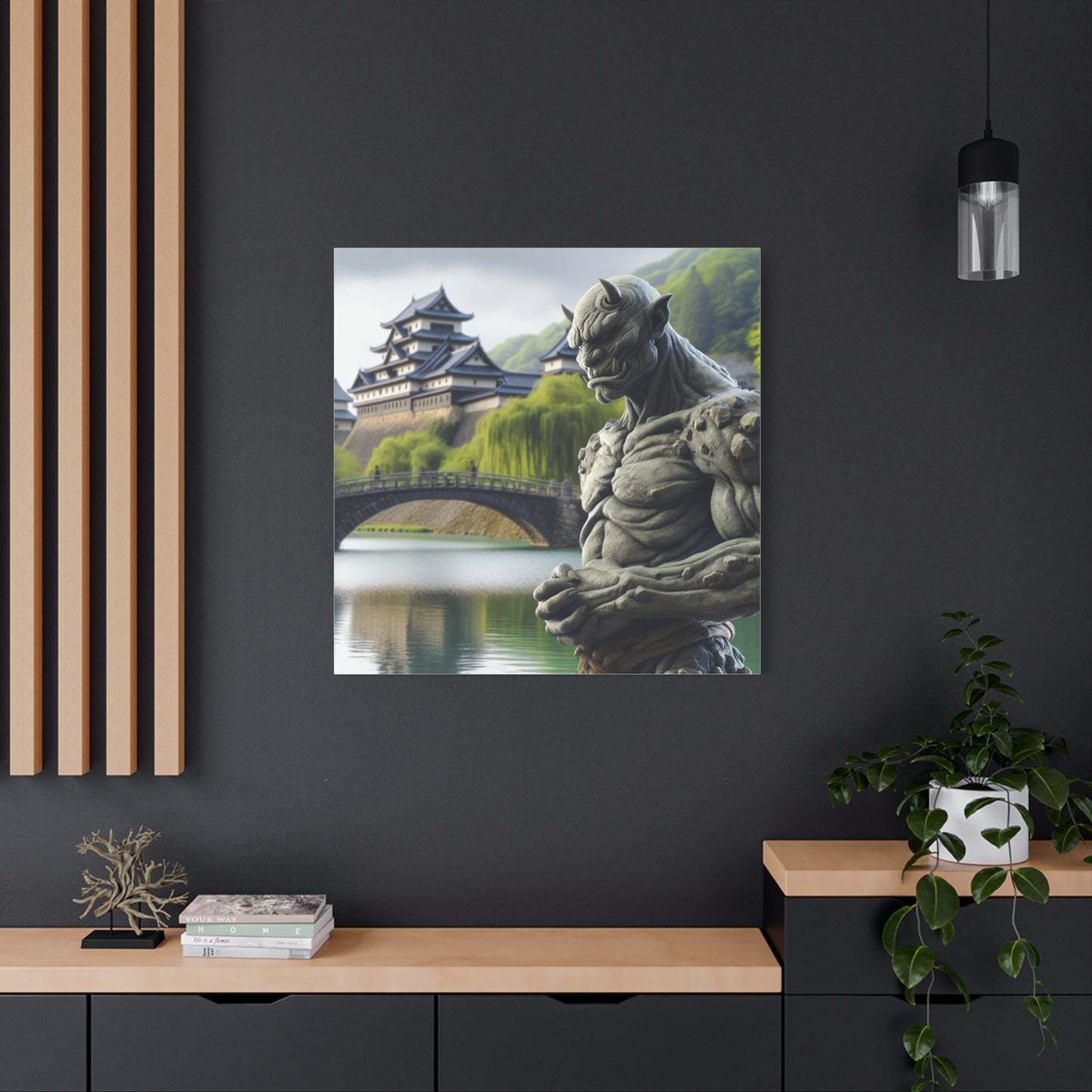 Toile | Mate | Folklore Japonais | Yokai | Statue Oni