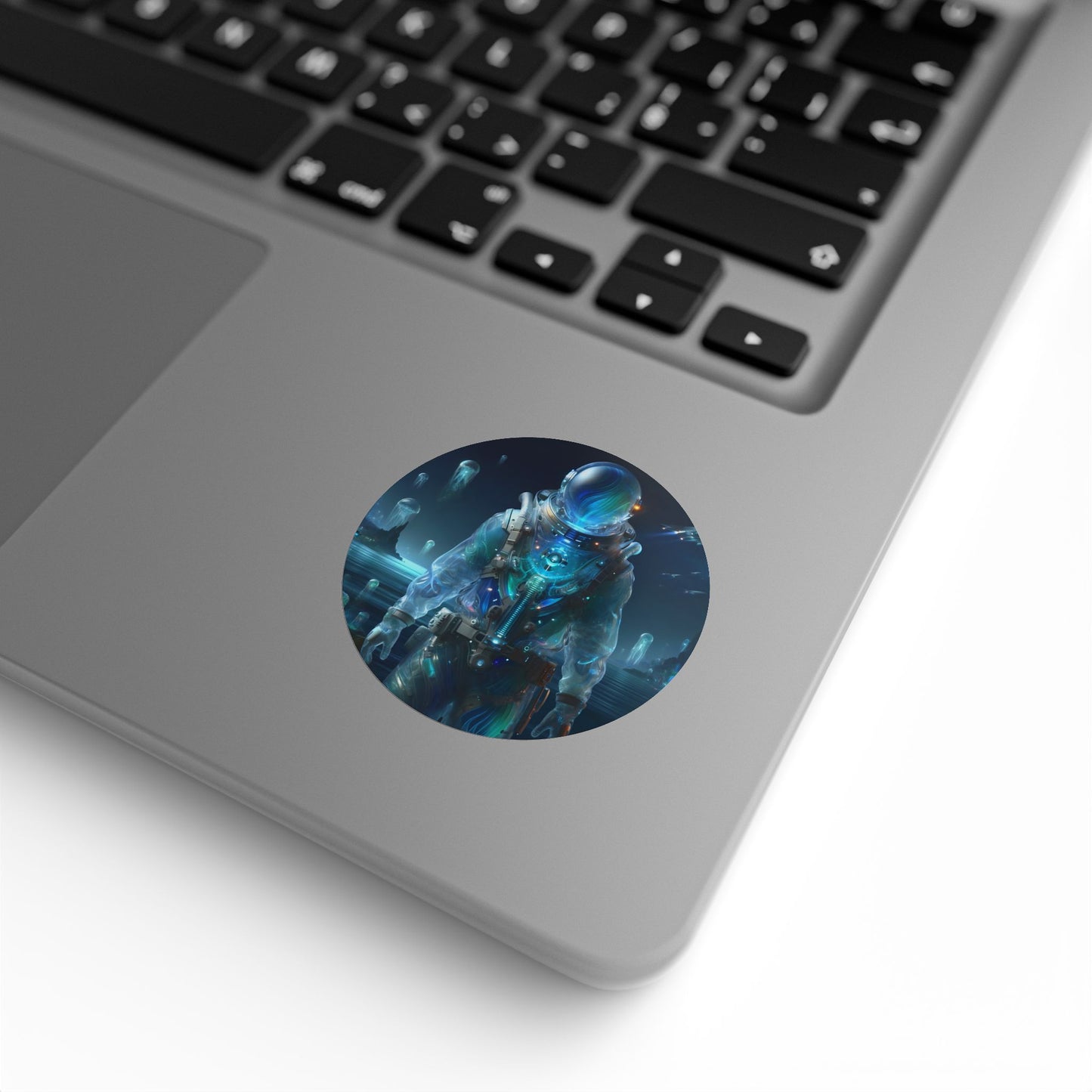 لفة ملصقات | دائرية | خيال علمي بحري | مستكشف الفضاء