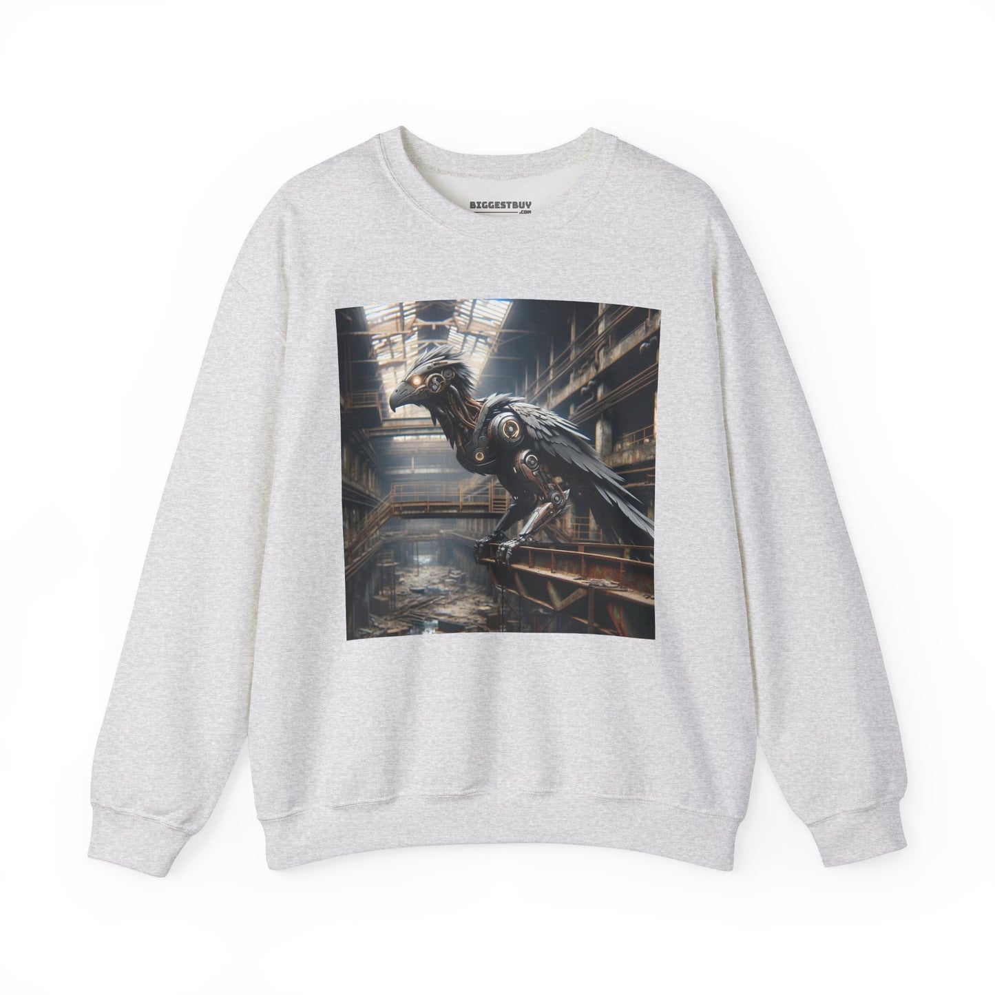 Felpa | Unisex | Girocollo | Misto pesante | Steampunk Post-Apocalittico | Corvo Meccanico