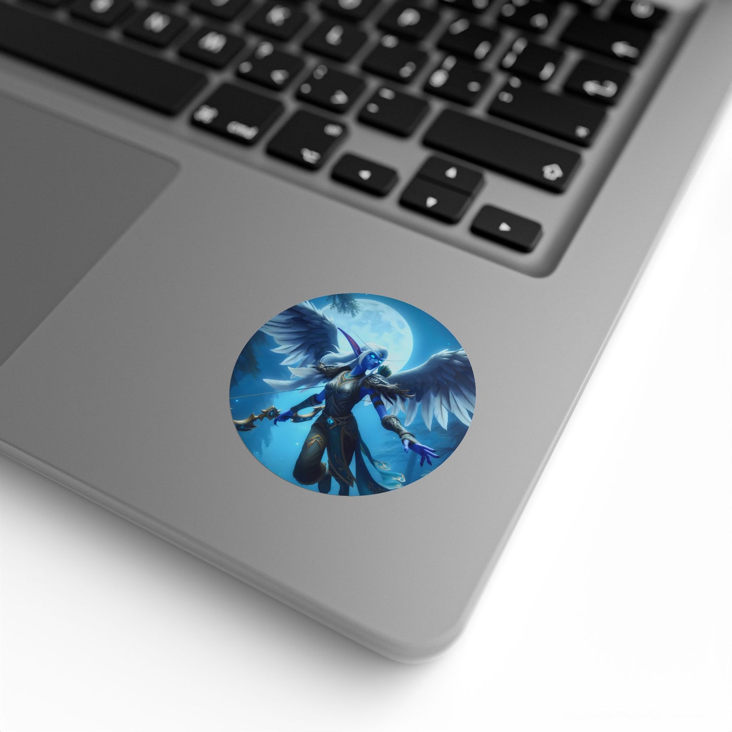 Stickerlabelrol | Rond | Elfen Fantasy | Nachtkrijger | Engel