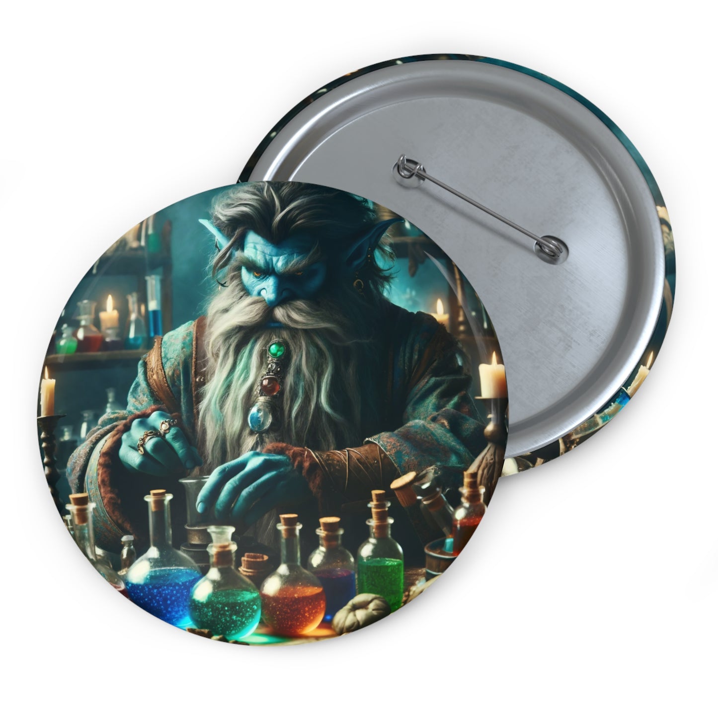 Spilla | Spilla da balia | Con spilla sul retro | Alchimia Mistica | Djinn Blu