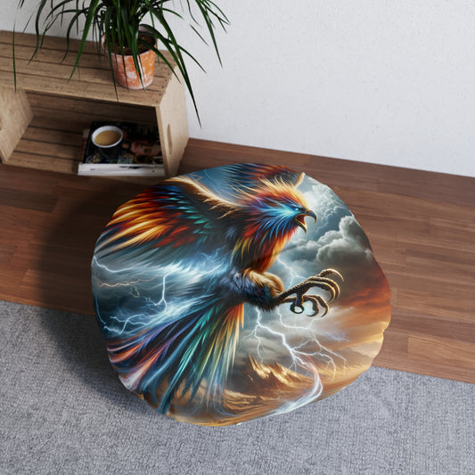 베개 | 바닥 쿠션 | 태슬 장식 | 원형 | 전설의 불사조 | 불꽃의 비상