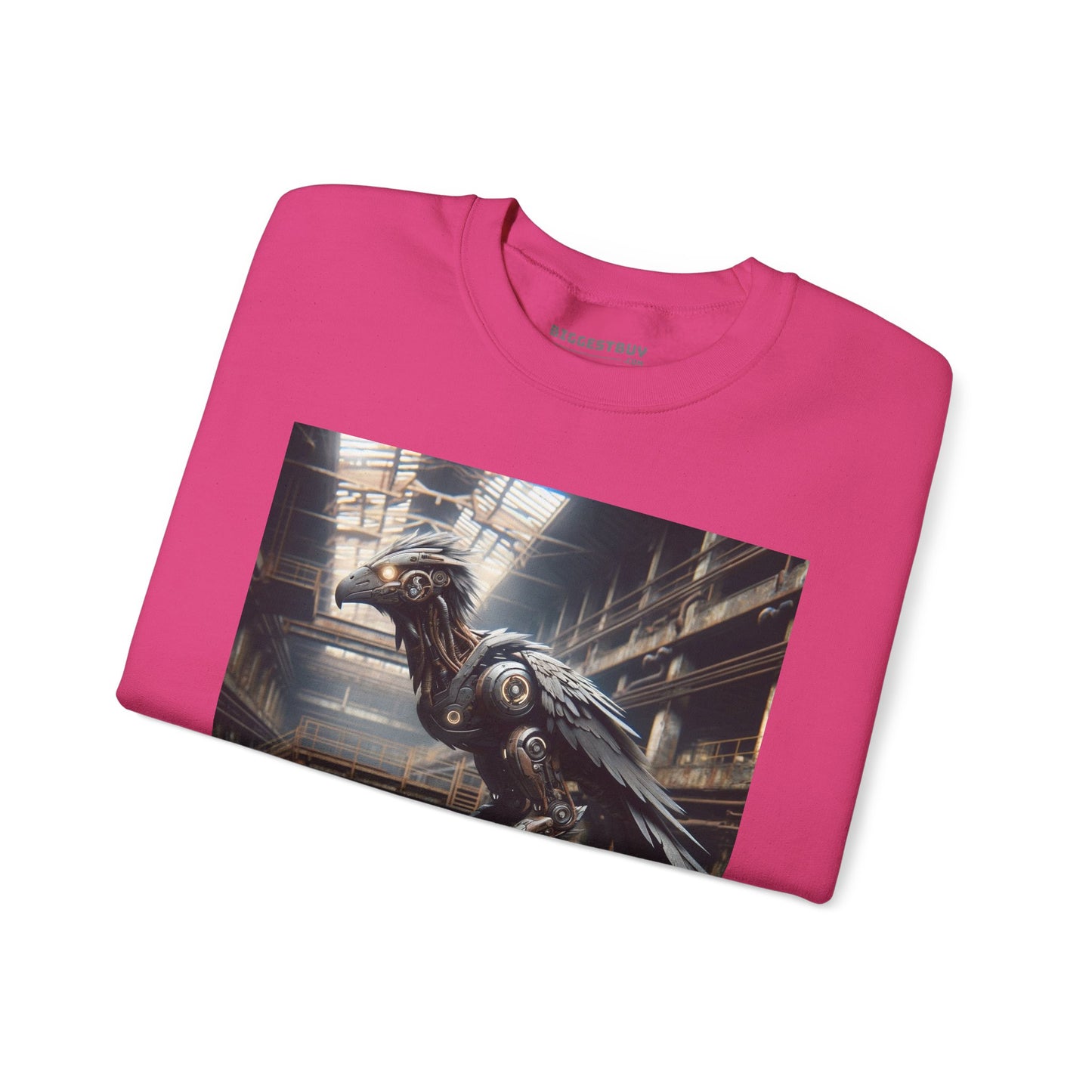 Felpa | Unisex | Girocollo | Misto pesante | Steampunk Post-Apocalittico | Corvo Meccanico