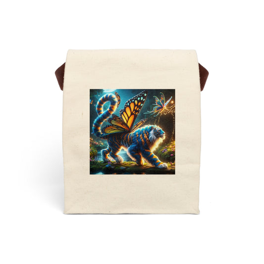 Lunchtas | Canvas | Met riem | Magisch Realisme | Vlinder Tijger