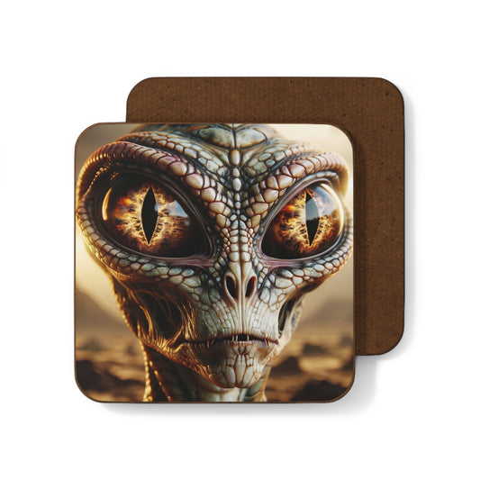 Sottobicchiere | Pannello di fibra a densità elevata | Alieno Rettiloide | Fantascienza | Extraterrestre