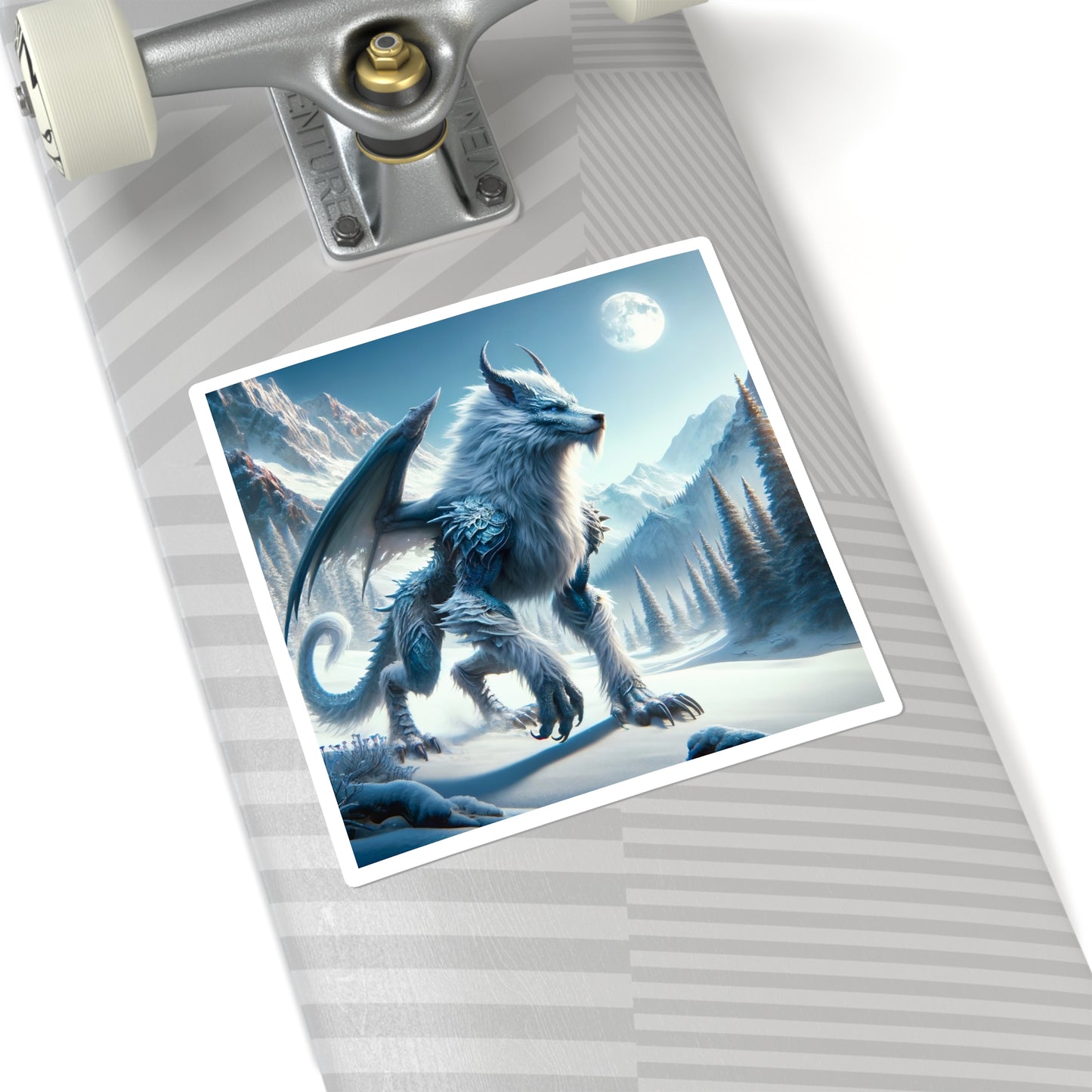 Autocollant | Carré | Mythologie Nordique | Fenrir