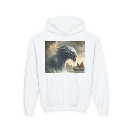 Sudadera | Juvenil | Con capucha | Mezcla gruesa | Mitología Nórdica | Jörmungandr | Serpiente