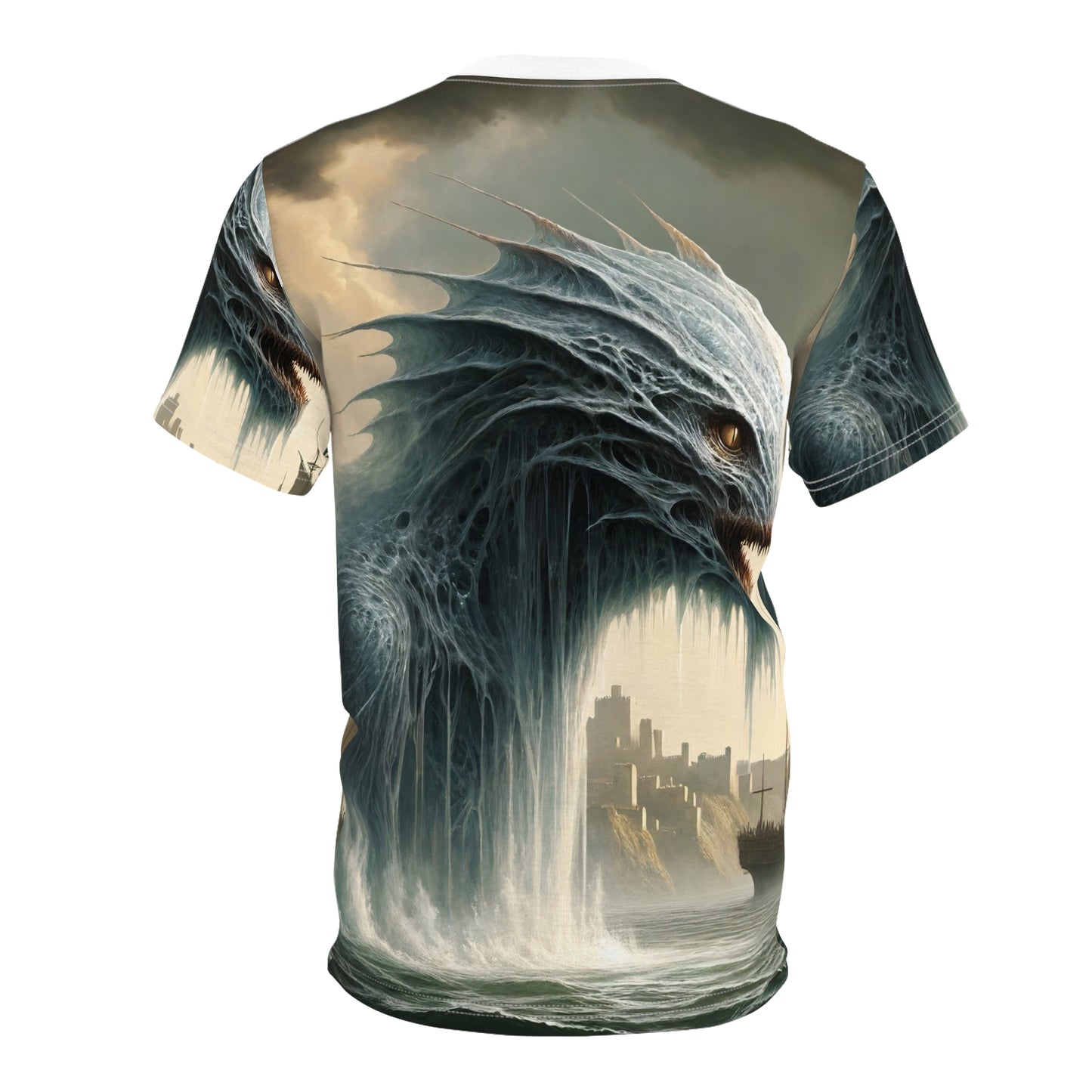 T-shirt | Stampa all-over | T-shirt unisex | Mitologia Nordica | Jörmungandr | Serpente Marino