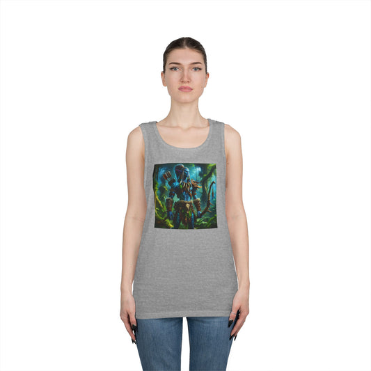 Tank Top | Unisex | Katun Tebal | Fantasi Suku | Prajurit Hutan Elf Kayu