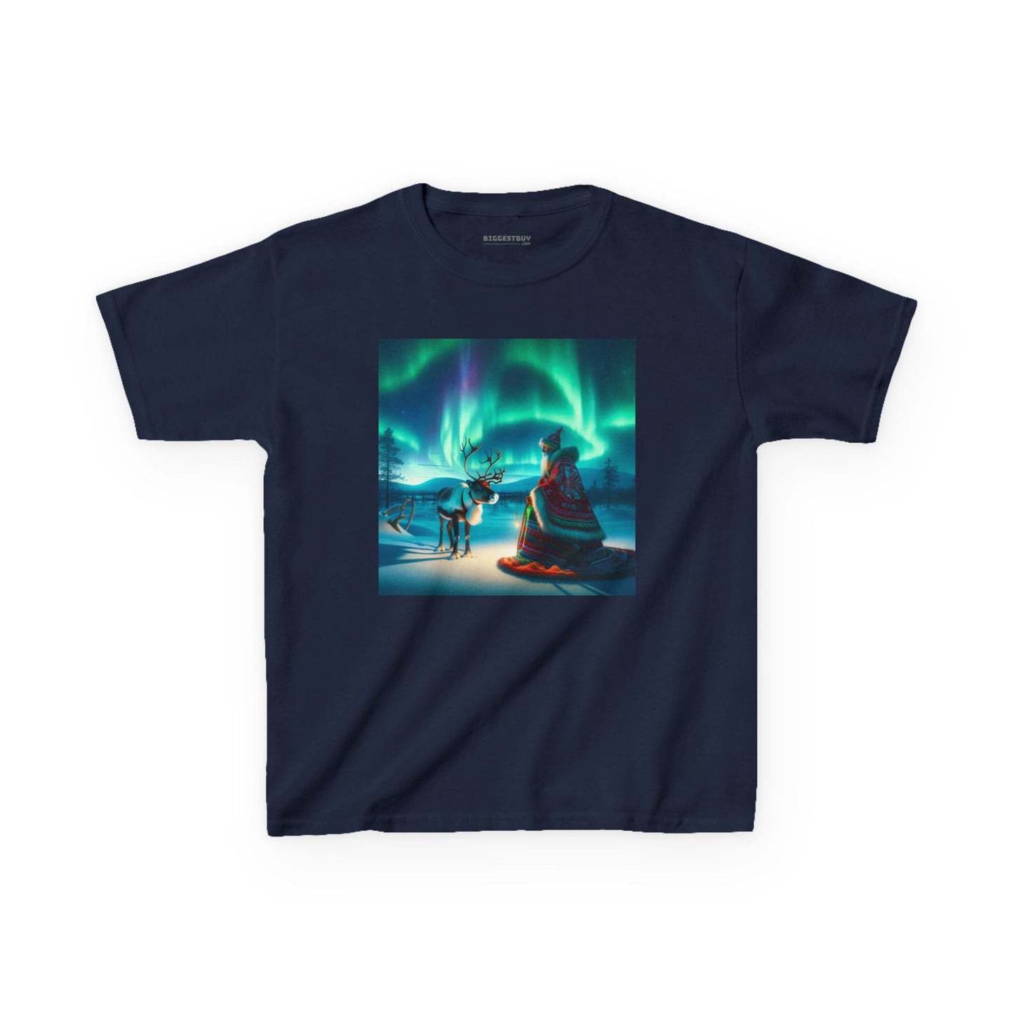 Camiseta | Camiseta Infantil | Algodão Pesado | Misticismo Nórdico | Xamã Sami