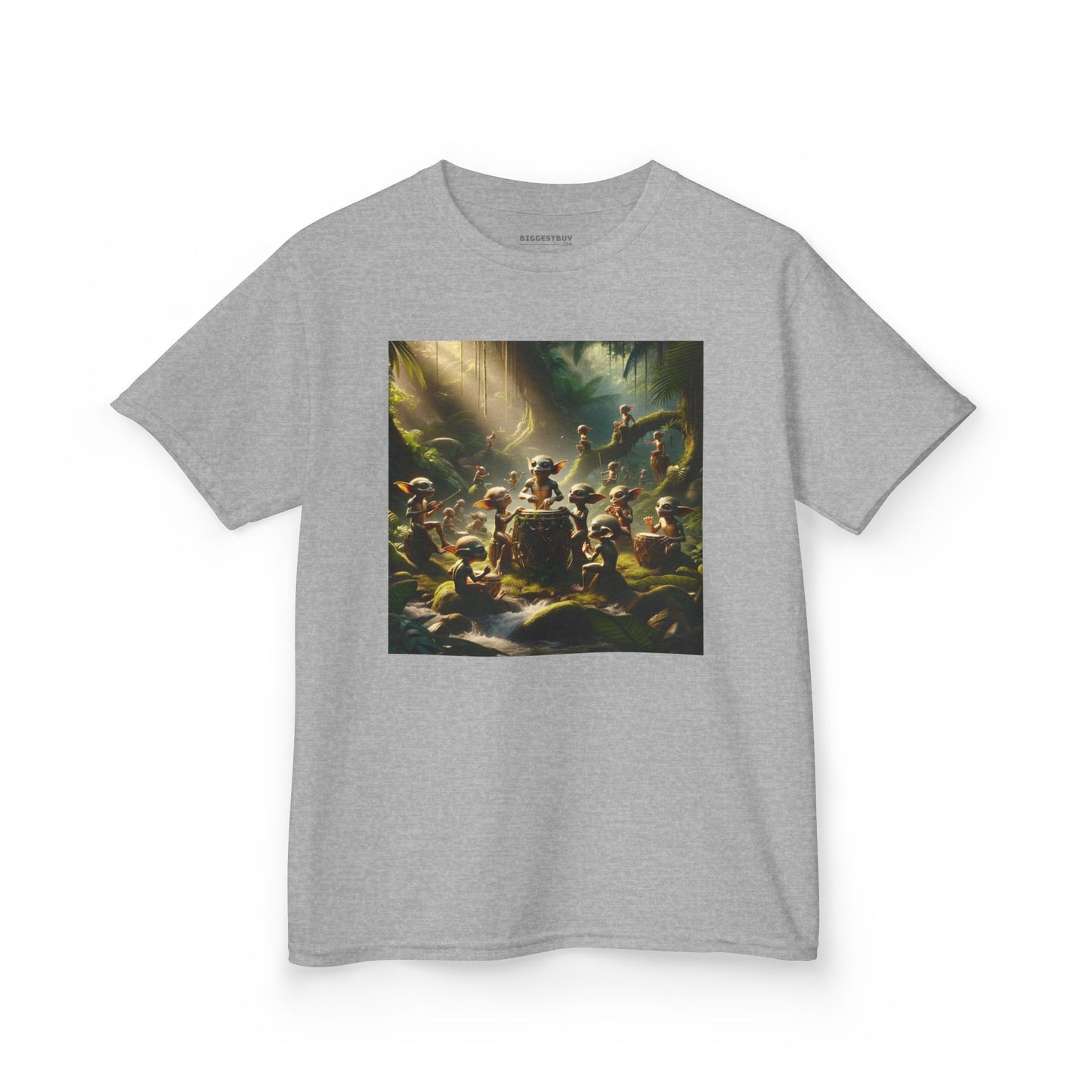 Tシャツ | キッズTシャツ | ヘビーコットン | 森の精霊 | 太鼓の儀式 | 妖精