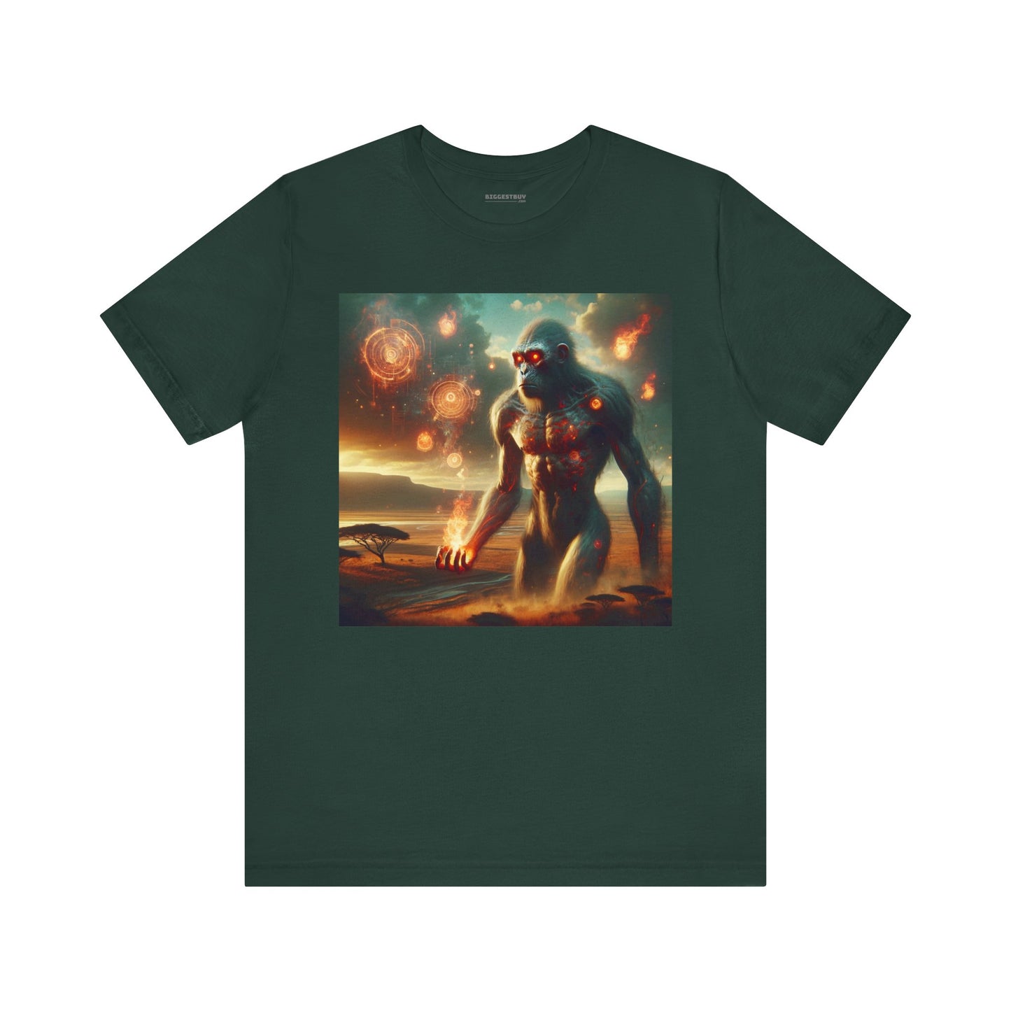 T-shirt | Unisex | Jersey T-shirt | Korte mouw | Oeroud Titan | Vuurmythologie | Kolossus