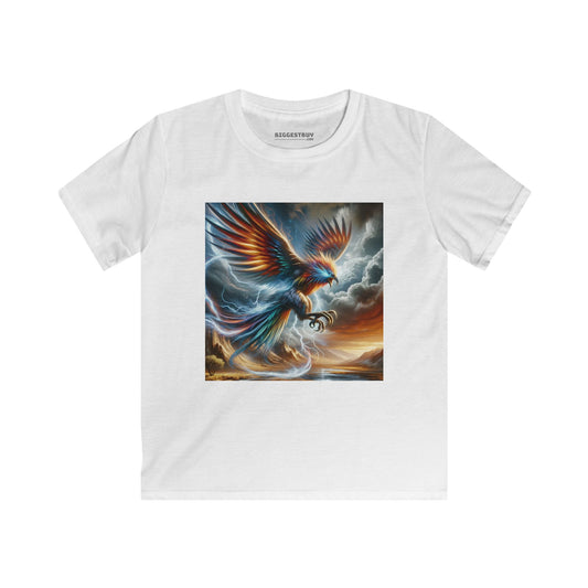 티셔츠 | 아동용 티 | 소프트스타일 | 전설의 불사조 | 불꽃의 비상
