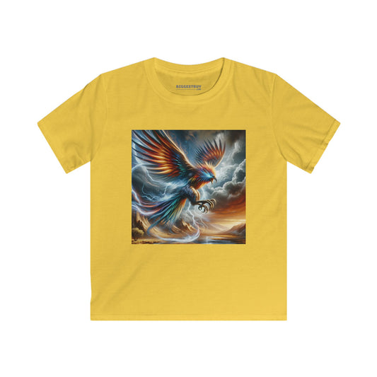 티셔츠 | 아동용 티 | 소프트스타일 | 전설의 불사조 | 불꽃의 비상