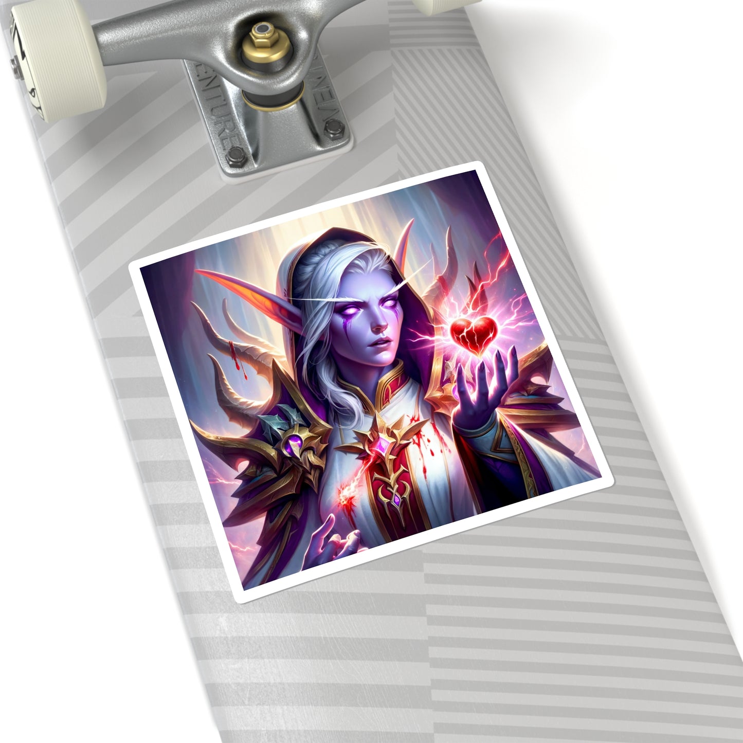 Stiker | Persegi | Fantasi | Elf Penyihir | Ungu Elf